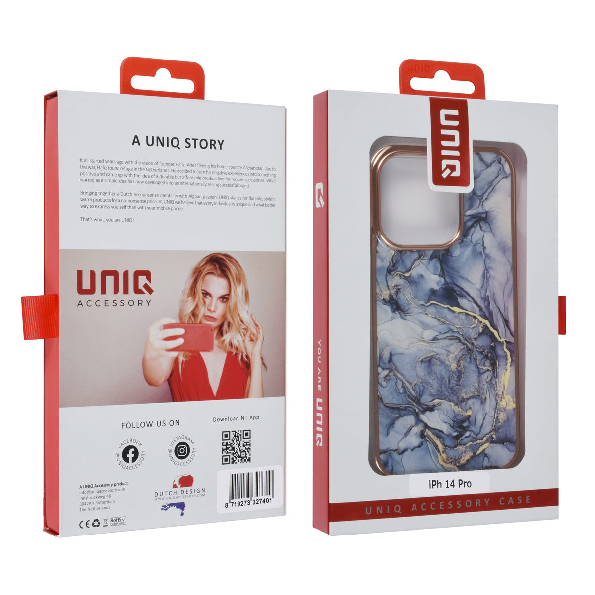 UNIQ Accessory UNIQ Accessory iPhone 14 Pro TPU Backcover - Marble Grey