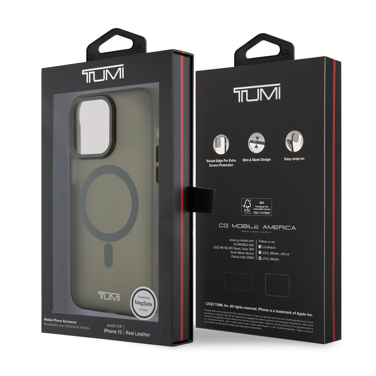 Tumi iPhone 15 Pro Max Back cover case - Frosted Magsafe transparent - Olive