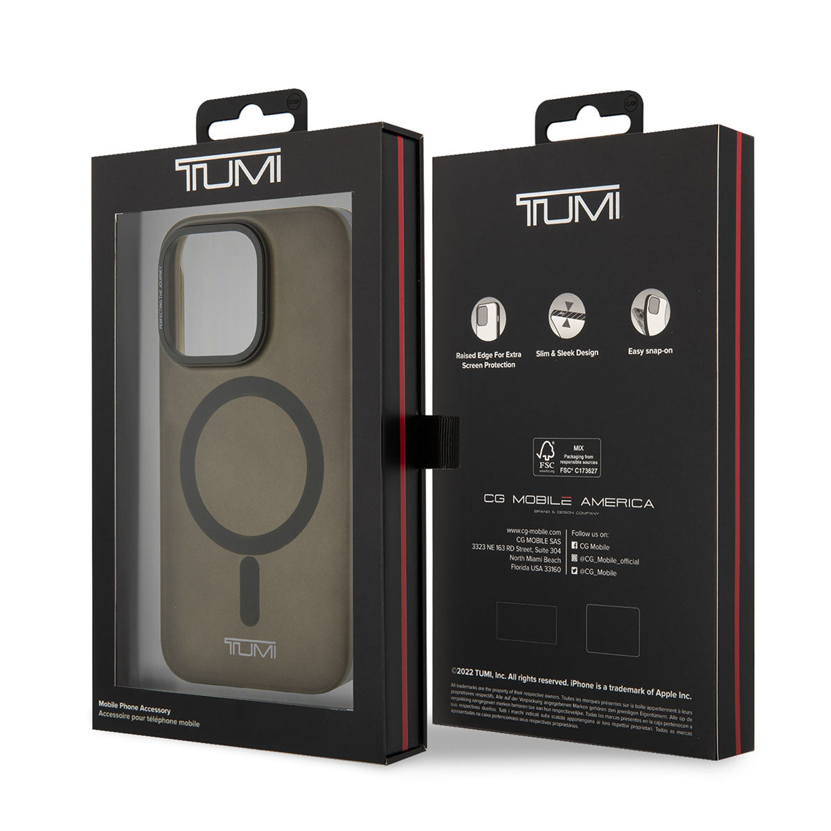 Tumi iPhone 15 Pro Back cover case - Frosted magsafe transparent - Olive
