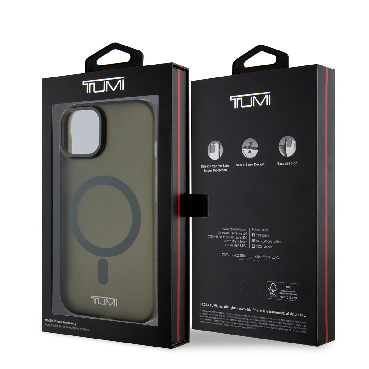 Tumi iPhone 15 Back cover case - Frosted magsafe transparent - Olive