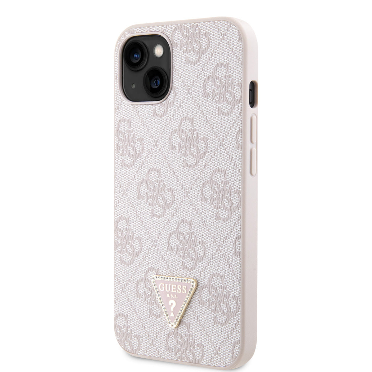 Guess iPhone 14 & 13 Hardcase - 4G Logo - Strass - Pink