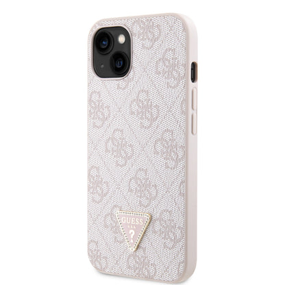 Guess iPhone 14 & 13 Hardcase - 4G Logo - Strass - Pink