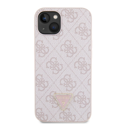 Guess iPhone 14 & 13 Hardcase - 4G Logo - Strass - Pink