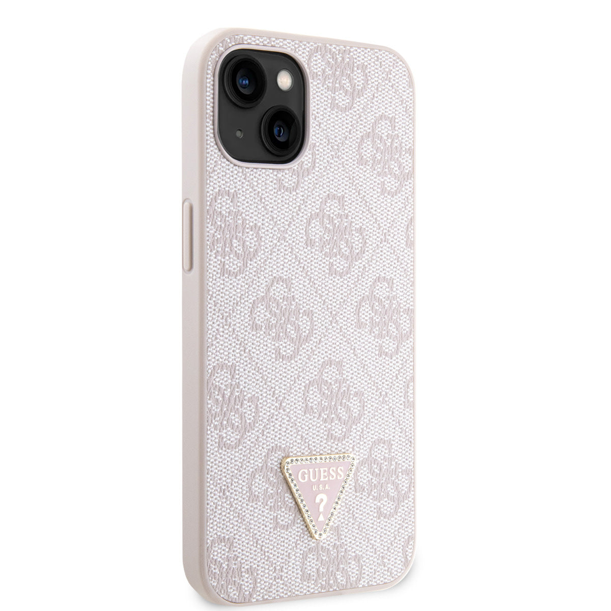 Guess iPhone 14 & 13 Hardcase - 4G Logo - Strass - Pink