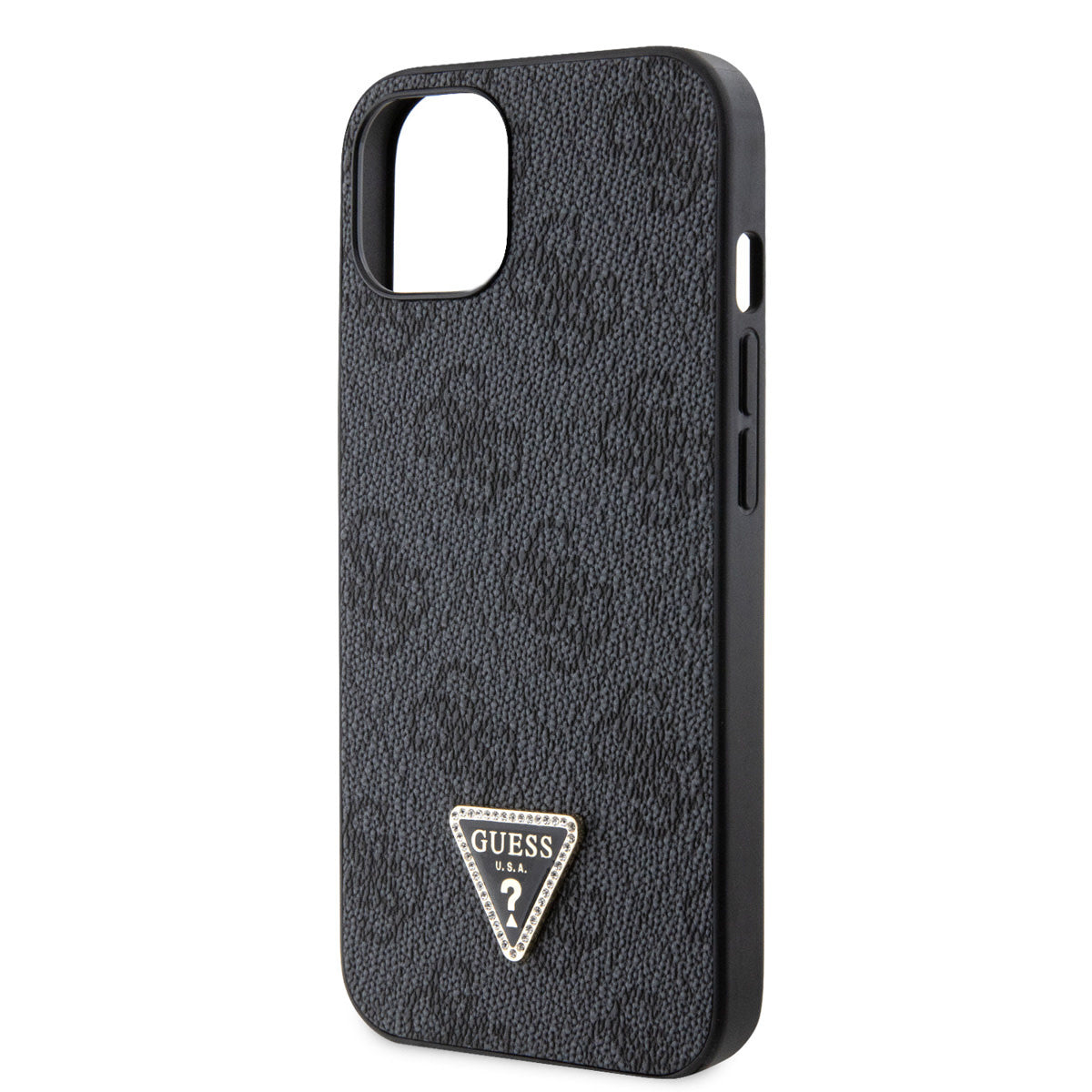 Guess iPhone 14 & 13 TPU Hardcase - 4G Logo - Strass - Black