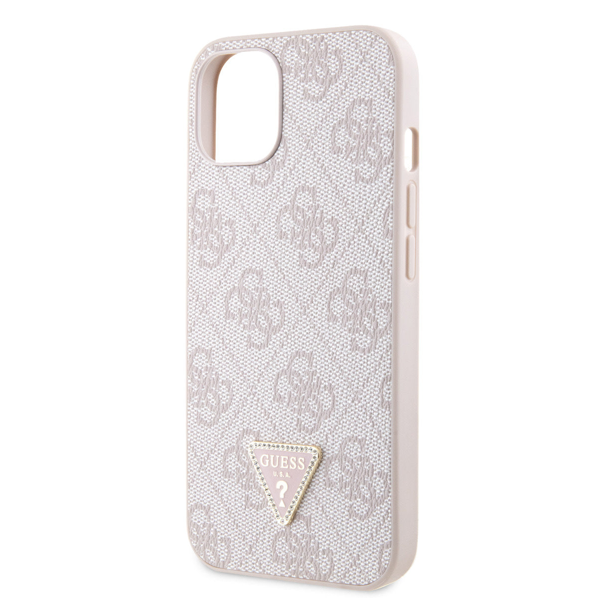 Guess iPhone 14 & 13 Hardcase - 4G Logo - Strass - Pink
