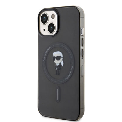 Karl Lagerfeld iPhone 15 Hardcase - Magsafe compatible - Ikonik - Black