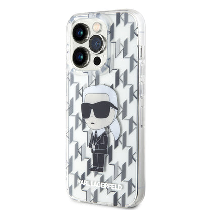 Karl Lagerfeld iPhone 15 Pro TPU Hardcase - Ikonik Monogram - Transparent