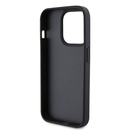 Karl Lagerfeld iPhone 15 Pro TPU Hardcase - Hot Stamp - KL Metal Logo - Monogram - Black