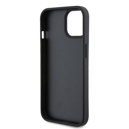 Karl Lagerfeld iPhone 15 TPU Hardcase - Hot Stamp - KL Metal Logo - Monogram - Black