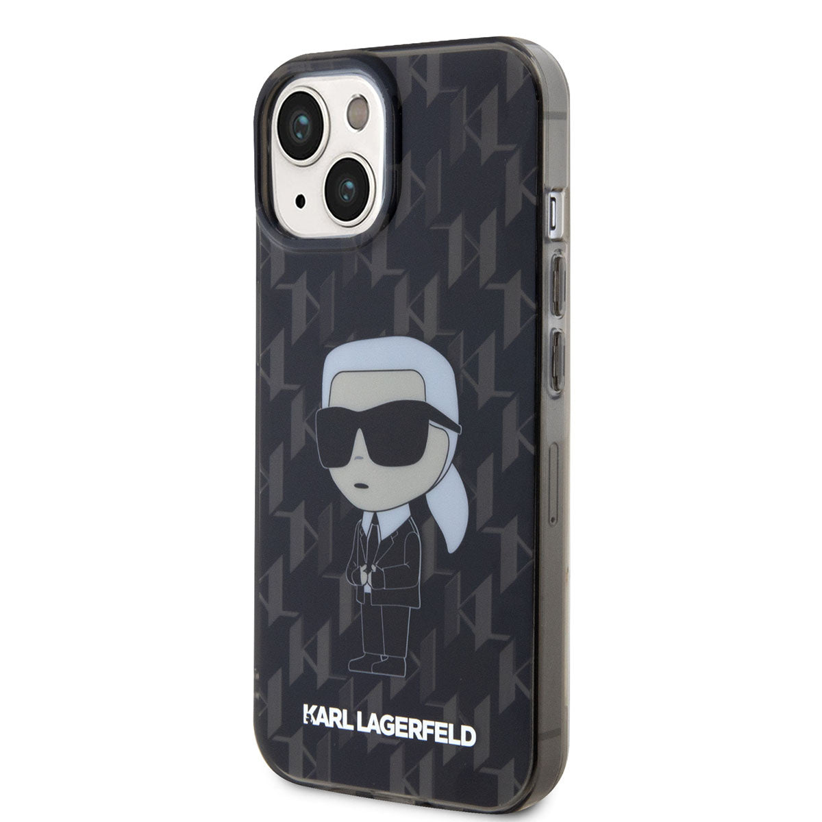 Karl Lagerfeld iPhone 15 Hardcase - Ikonik Monogram - Black