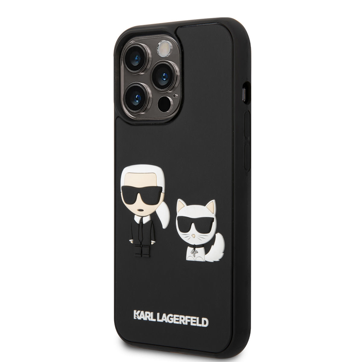 Karl Lagerfeld iPhone 14 Pro Hardcase Backcover - 3D Rubber K&C - Black