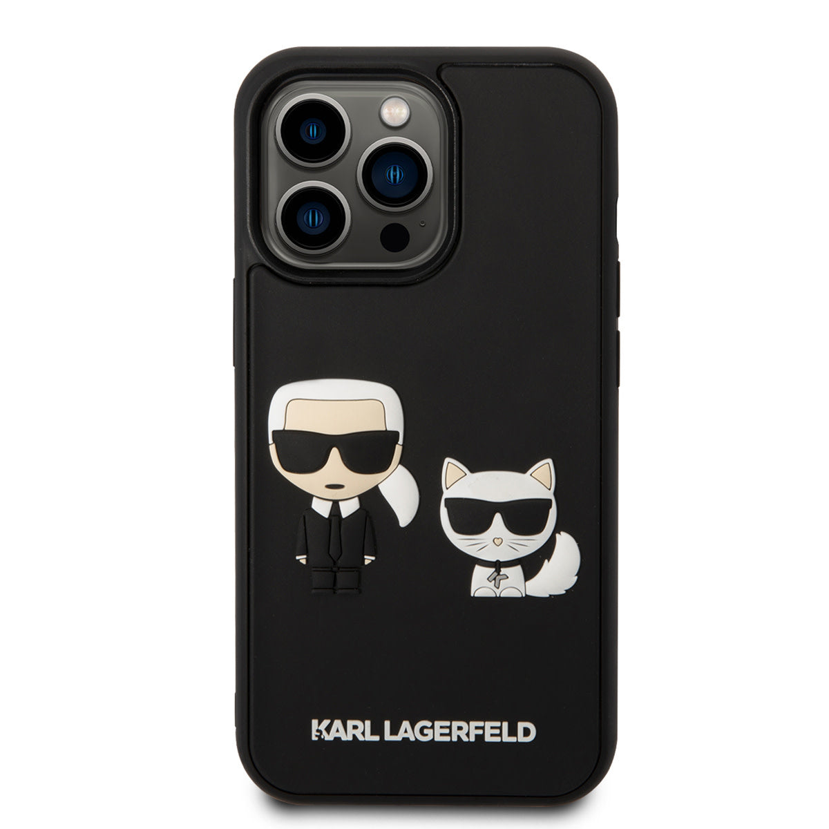 Karl Lagerfeld iPhone 14 Pro Hardcase Backcover - 3D Rubber K&C - Black