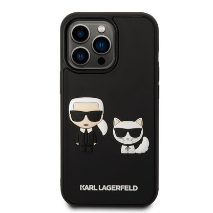 Karl Lagerfeld iPhone 14 Pro Hardcase Backcover - 3D Rubber K&C - Black
