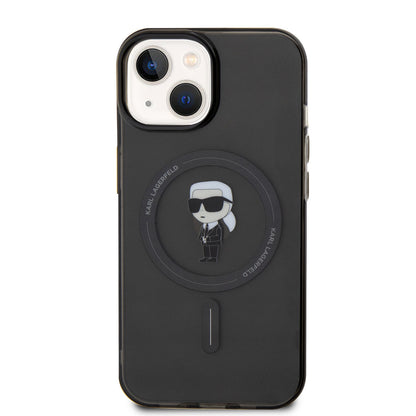 Karl Lagerfeld iPhone 15 Hardcase - Magsafe compatible - Ikonik - Black