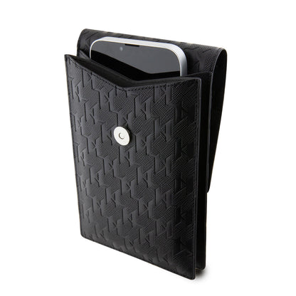 Karl Lagerfeld Universal phone pouch - Monogram - Choupette - Black