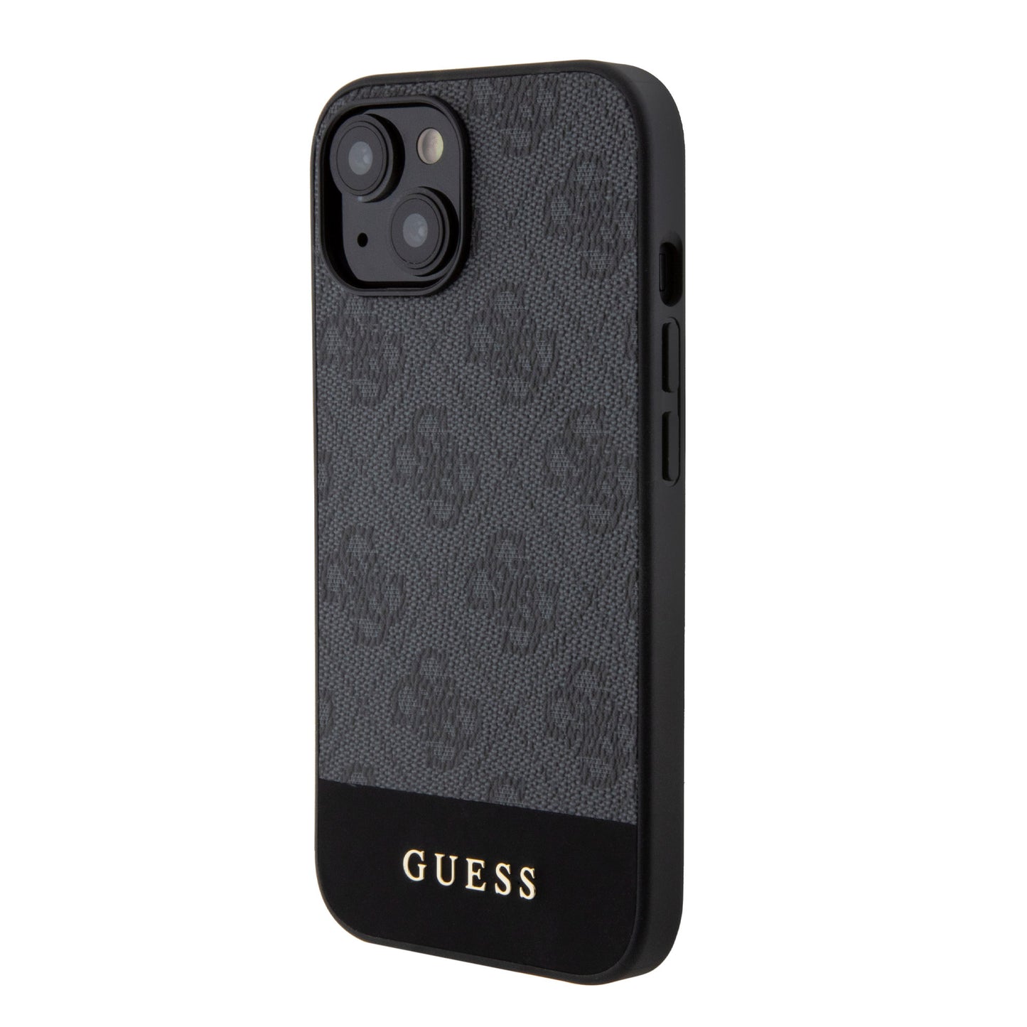 Guess iPhone 15 Hardcase - Magsafe - 4G Pu Bottom - Black