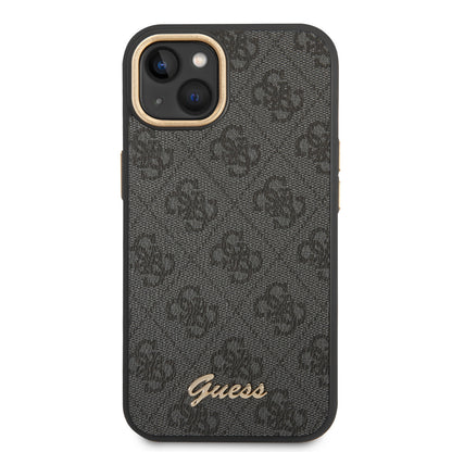 Guess iPhone 14 & 15 Plus Hardcase Backcover - 4G - Metal Buttons & Camera - Grey
