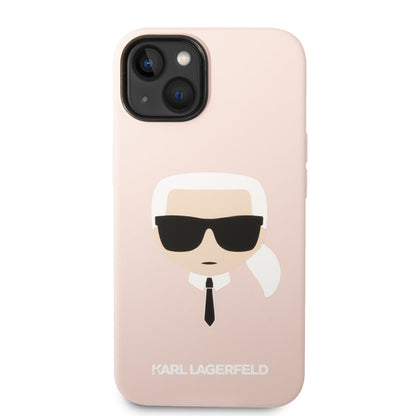 Karl Lagerfeld iPhone 14 & 13 Hardcase Backcover - Karl's Head - Pink