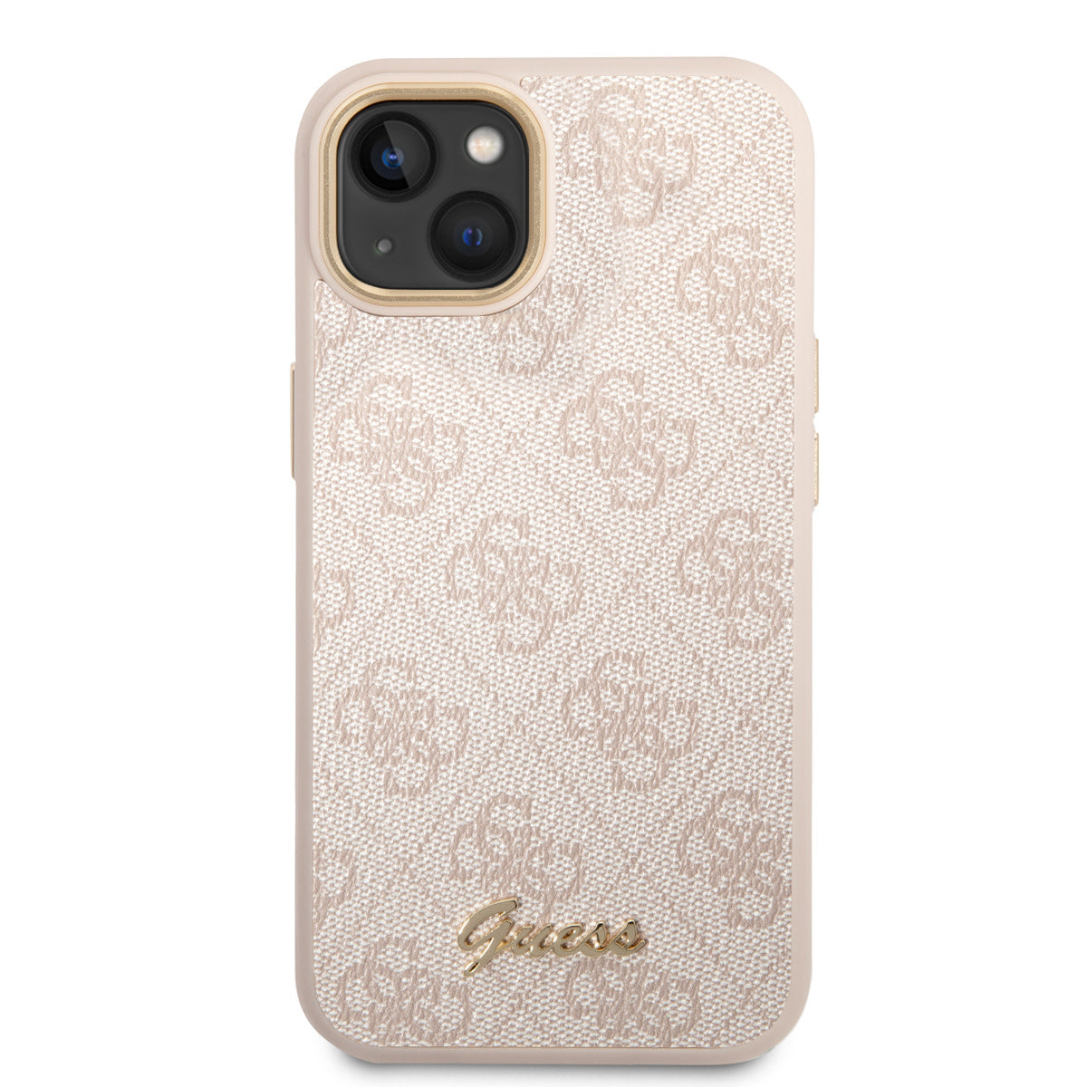 Guess iPhone 14 & 15 Plus Hardcase Backcover - 4G - Metal Buttons & Camera - Pink