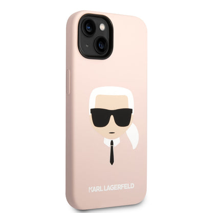 Karl Lagerfeld iPhone 14 & 13 Hardcase Backcover - Karl's Head - Pink