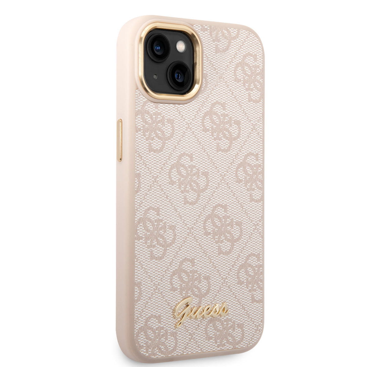 Guess iPhone 14 & 15 Plus Hardcase Backcover - 4G - Metal Buttons & Camera - Pink