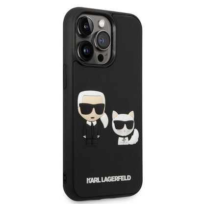 Karl Lagerfeld iPhone 14 Pro Hardcase Backcover - 3D Rubber K&C - Black