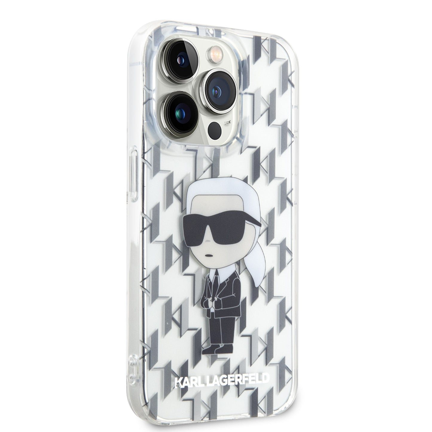 Karl Lagerfeld iPhone 15 Pro TPU Hardcase - Ikonik Monogram - Transparent