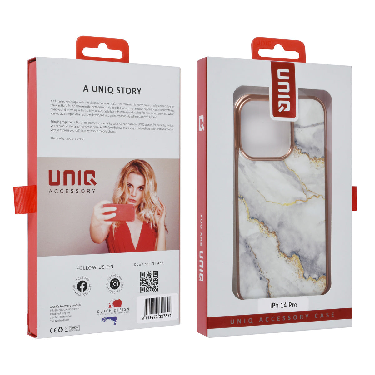 UNIQ Accessory UNIQ Accessory iPhone 14 Pro TPU Backcover - Marble White