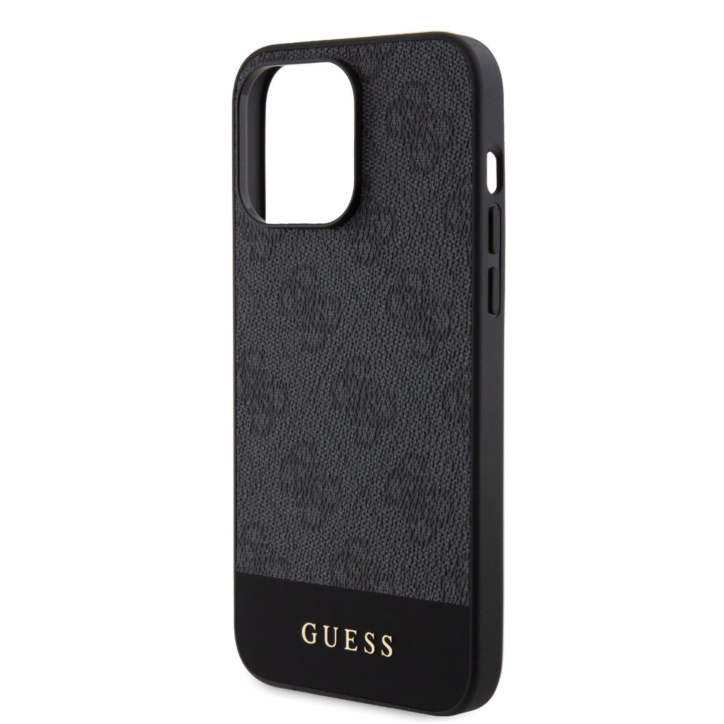 Guess iPhone 15 Pro Hardcase - Magsafe - 4G Pu Bottom - Black
