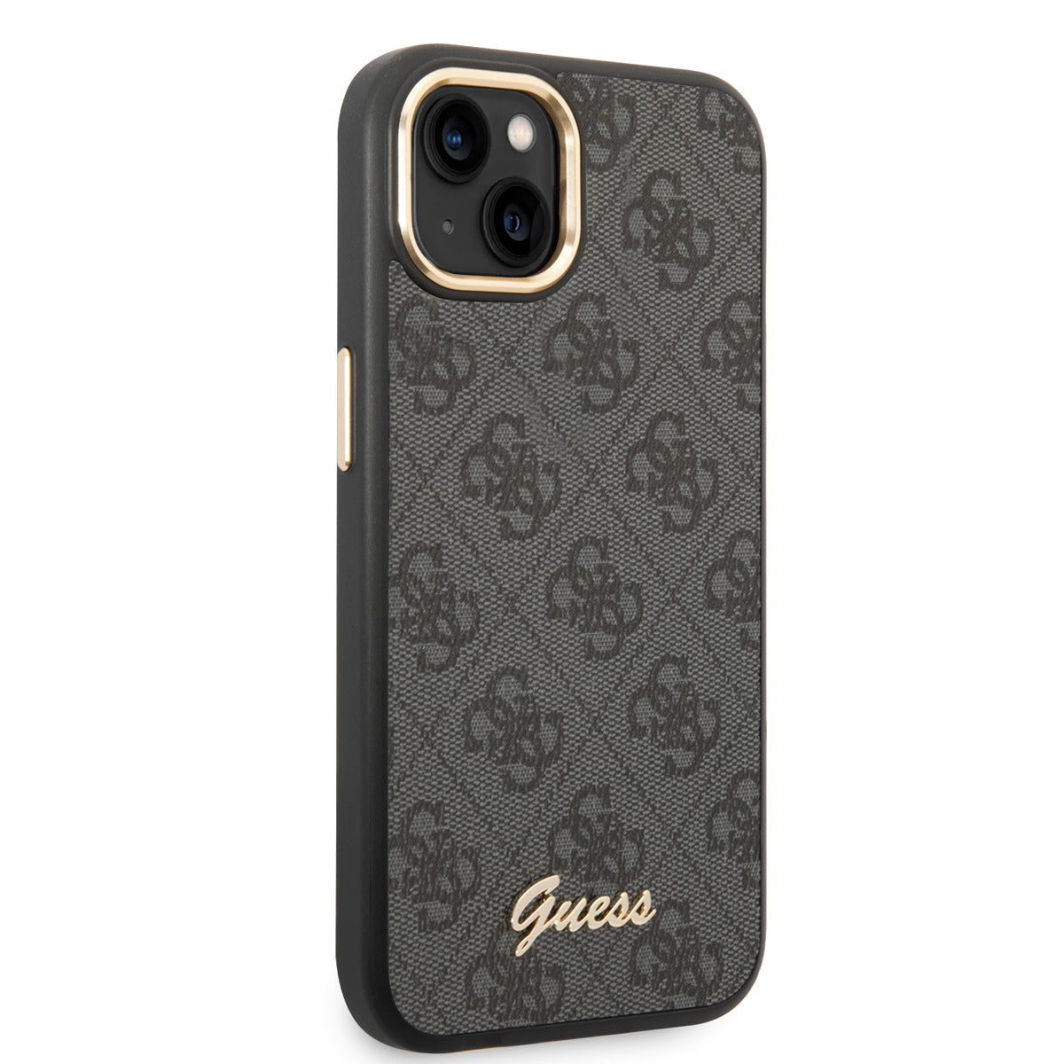 Guess iPhone 14 & 15 Plus Hardcase Backcover - 4G - Metal Buttons & Camera - Grey