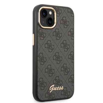 Guess iPhone 14 & 15 Plus Hardcase Backcover - 4G - Metal Buttons & Camera - Grey