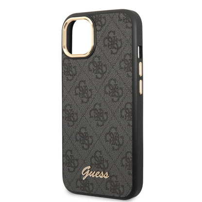 Guess iPhone 14 & 15 Plus Hardcase Backcover - 4G - Metal Buttons & Camera - Grey