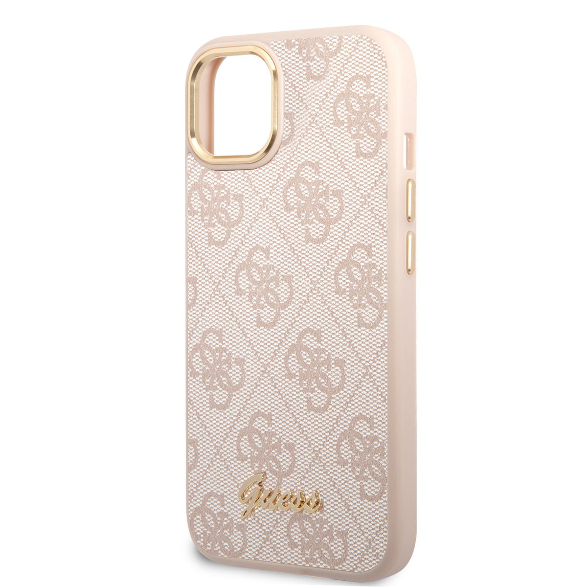 Guess iPhone 14 & 15 Plus Hardcase Backcover - 4G - Metal Buttons & Camera - Pink