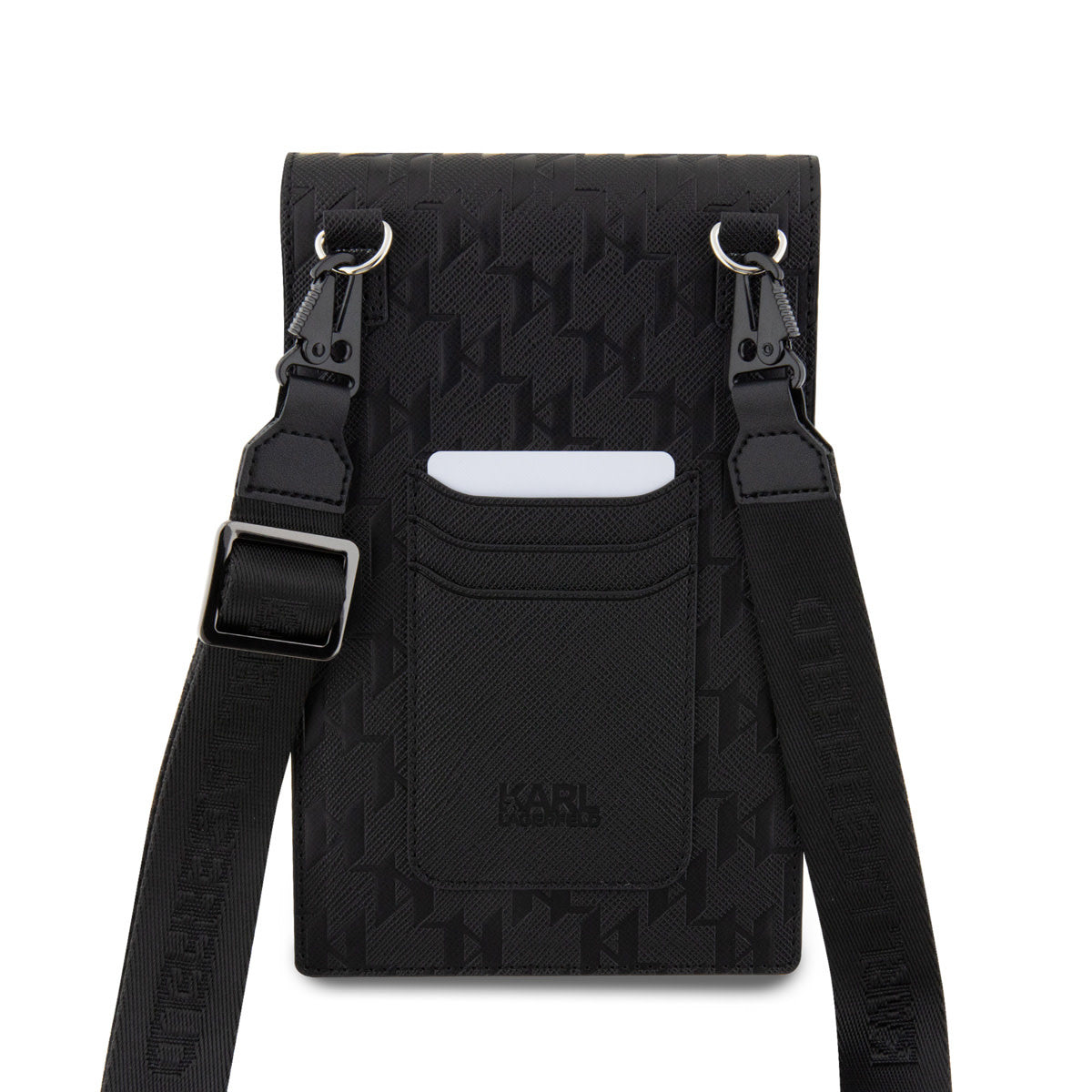 Karl Lagerfeld Universal phone pouch - Monogram - Choupette - Black
