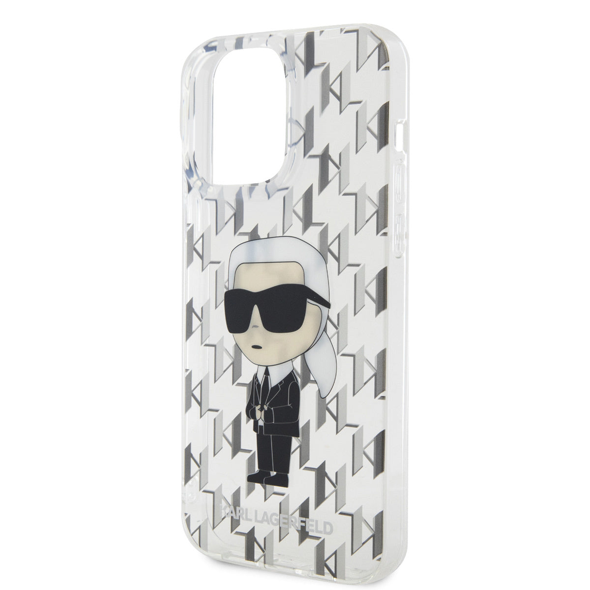 Karl Lagerfeld iPhone 15 Pro Max TPU Hardcase - Ikonik Monogram - Transparent
