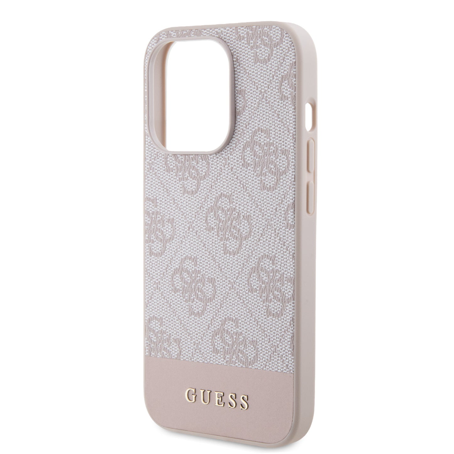 Guess iPhone 15 Pro Hardcase - Magsafe - 4G Pu Bottom - Pink