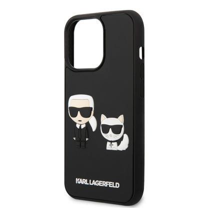 Karl Lagerfeld iPhone 14 Pro Hardcase Backcover - 3D Rubber K&C - Black