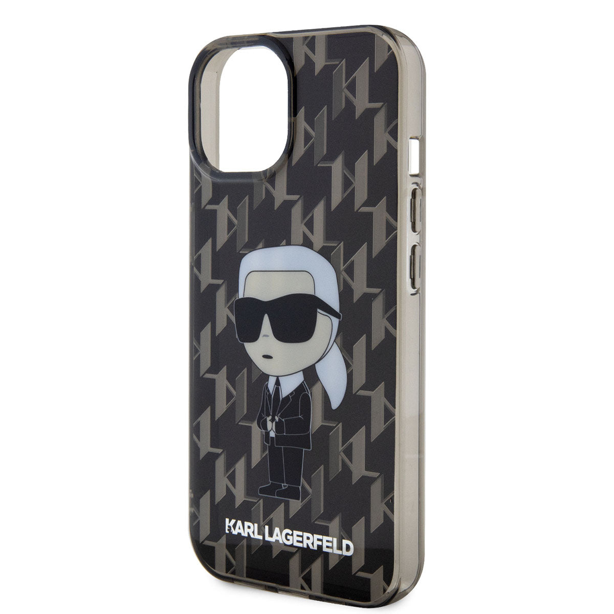 Karl Lagerfeld iPhone 15 Hardcase - Ikonik Monogram - Black