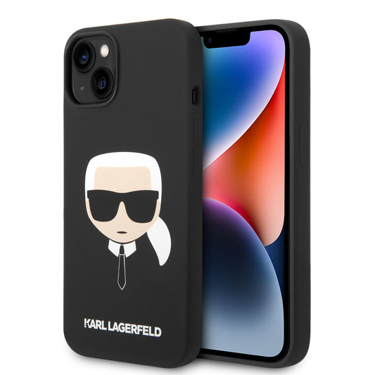 Karl Lagerfeld iPhone 14 & 13 Hardcase Backcover - Karl's Head - Black