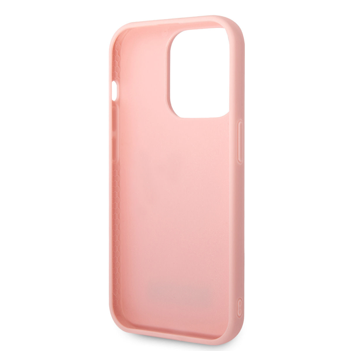 Karl Lagerfeld iPhone 14 Pro Hardcase Backcover - Saffiano Leather - Metal Logo - Pink
