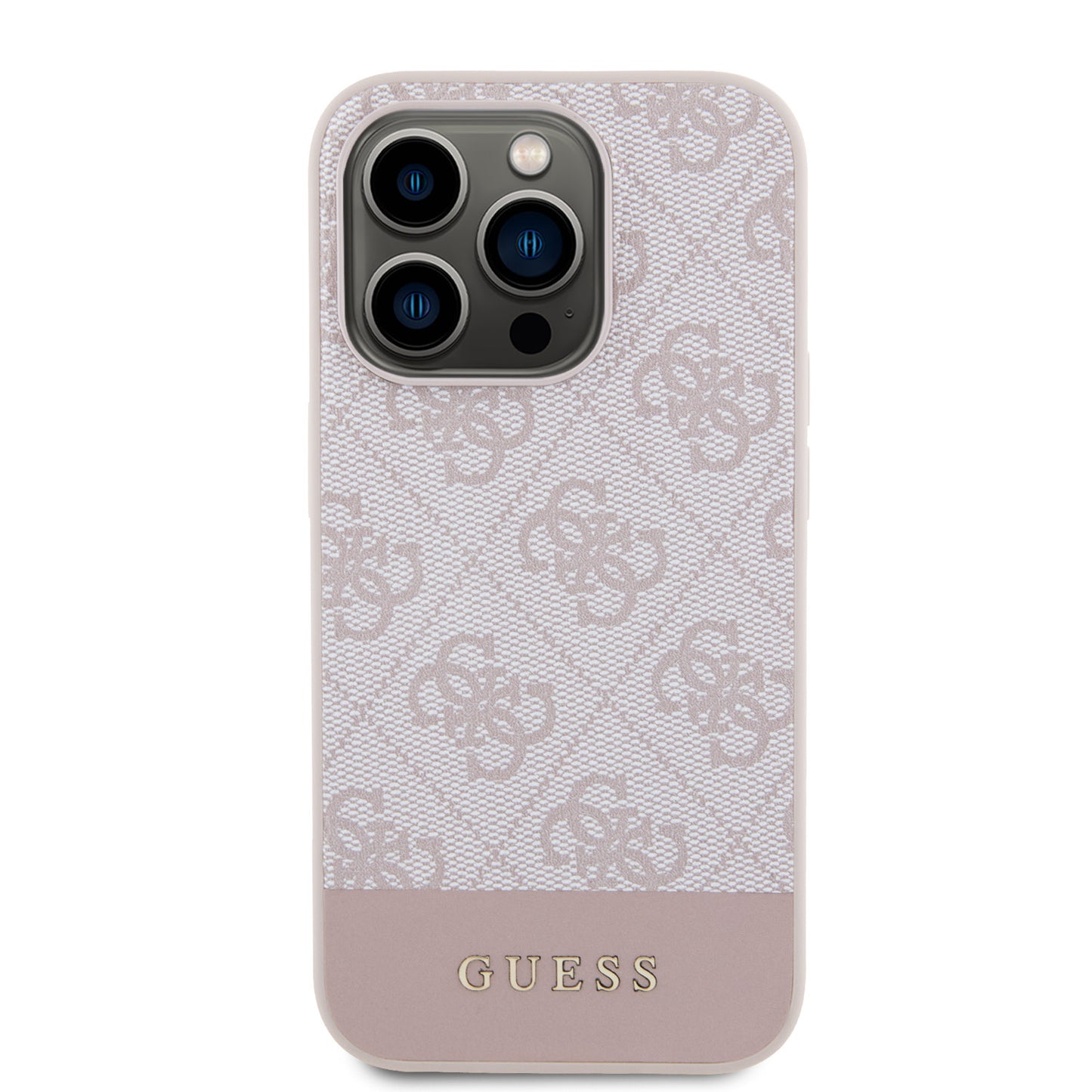Guess iPhone 15 Pro Hardcase - Magsafe - 4G Pu Bottom - Pink