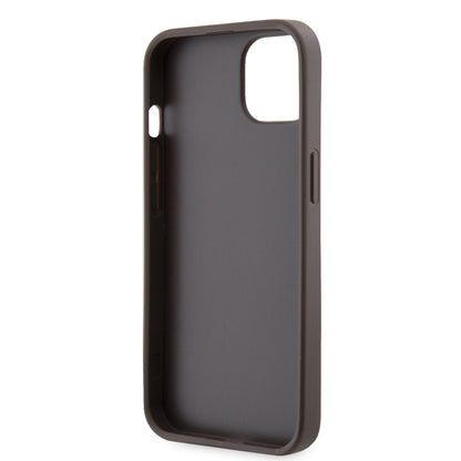 Guess iPhone 14 & 13 Hardcase - 4G Logo - Strass - Brown