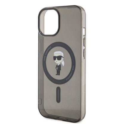 Karl Lagerfeld iPhone 15 Hardcase - Magsafe compatible - Ikonik - Black
