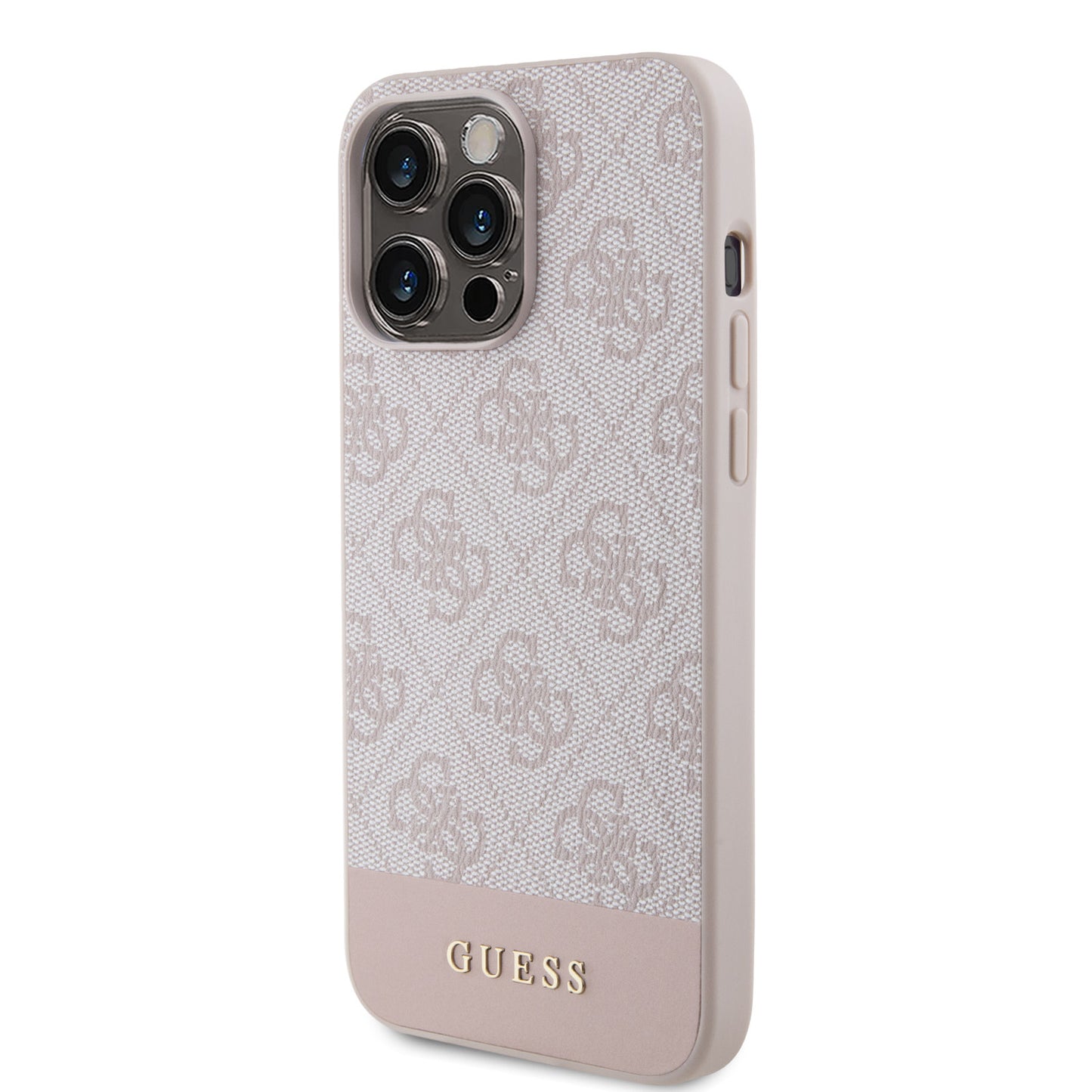 Guess iPhone 15 Pro Max Hardcase - Magsafe - 4G Pu Bottom - Pink