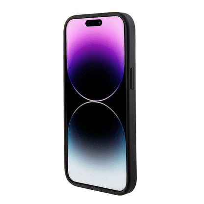 Guess iPhone 15 Hardcase - Magsafe - 4G Pu Bottom - Black
