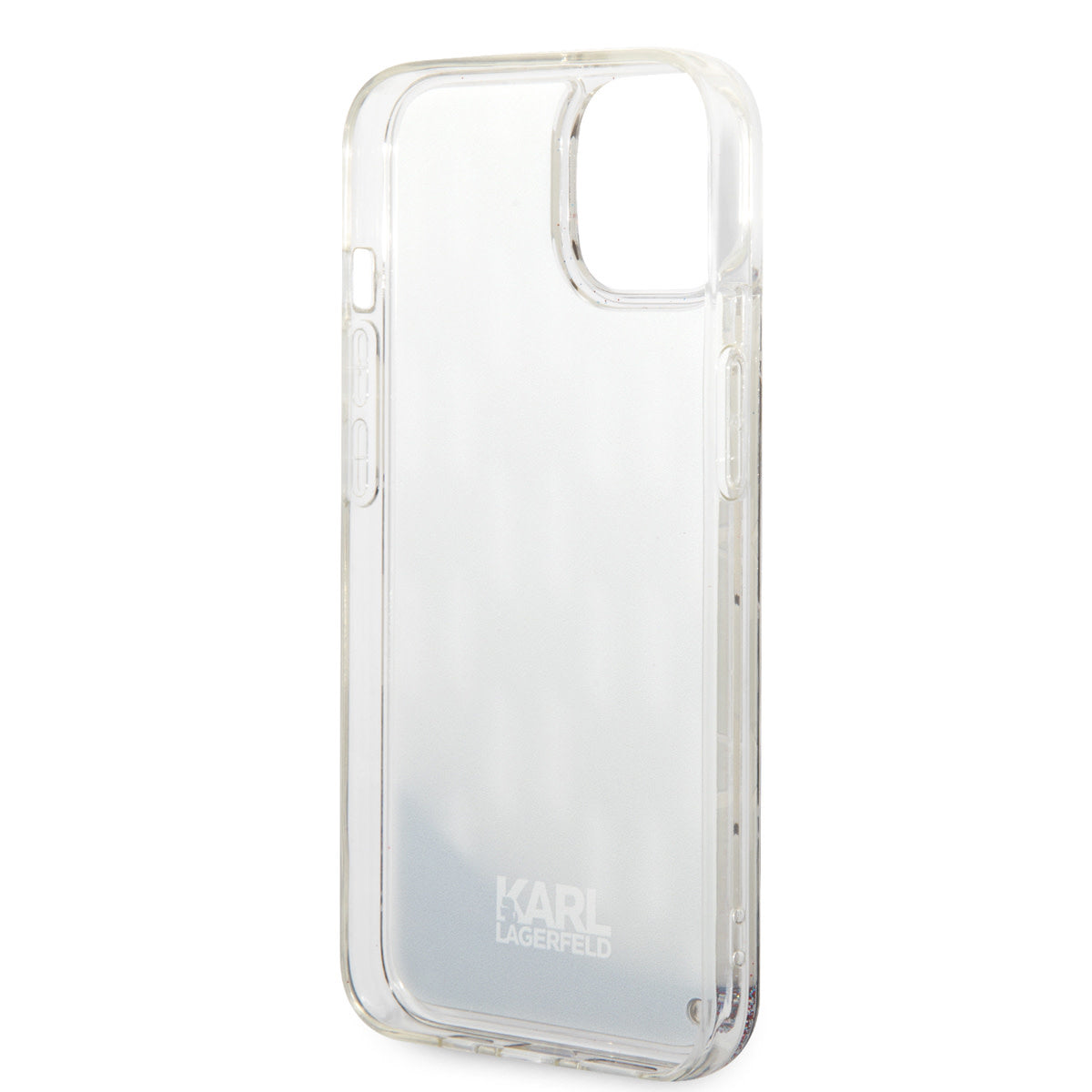 Karl Lagerfeld iPhone 14 & 13 TPU Backcover - Liquid Glitter - Monogram - Silver
