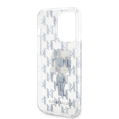 Karl Lagerfeld iPhone 15 Pro TPU Hardcase - Ikonik Monogram - Transparent