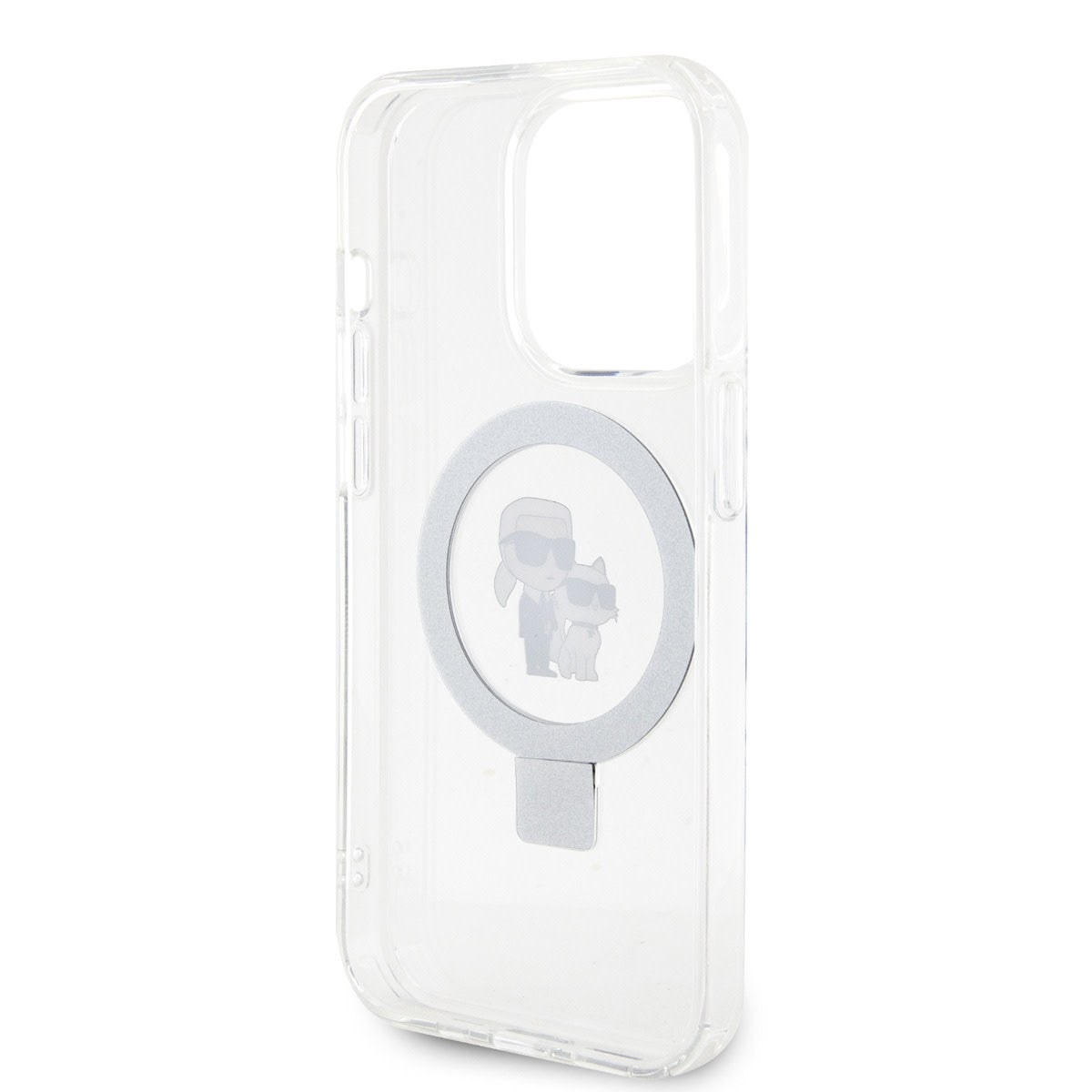 Karl Lagerfeld iPhone 15 Pro Hardcase - Magsafe compatible - Ringstand - K&C - White