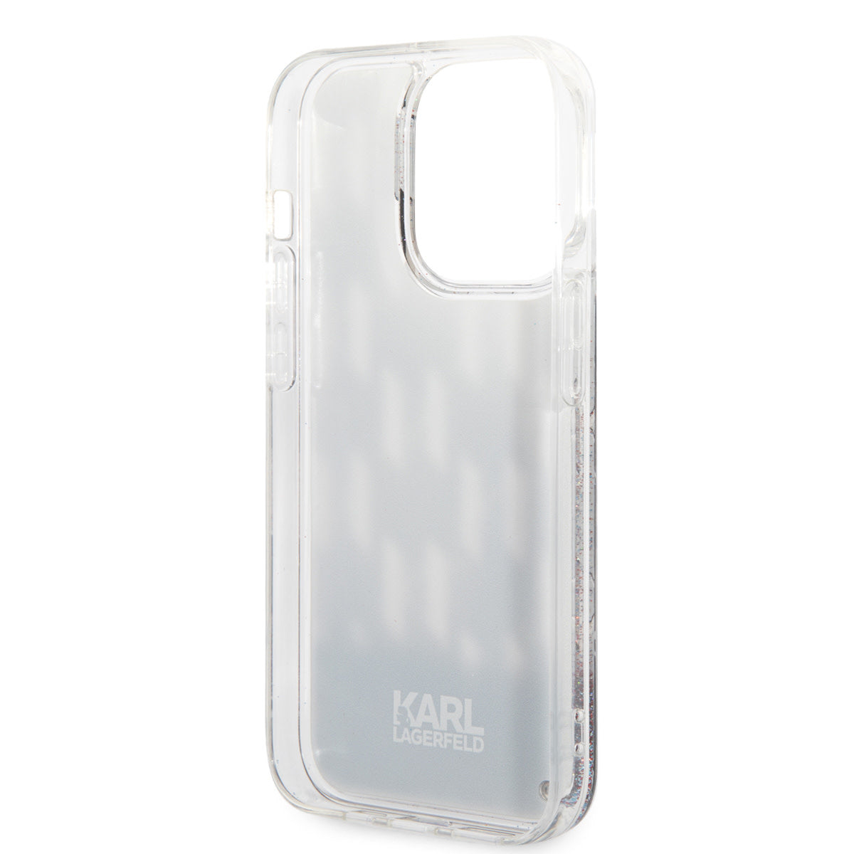 Karl Lagerfeld iPhone 14 Pro TPU Backcover - Liquid Glitter - Monogram - Black